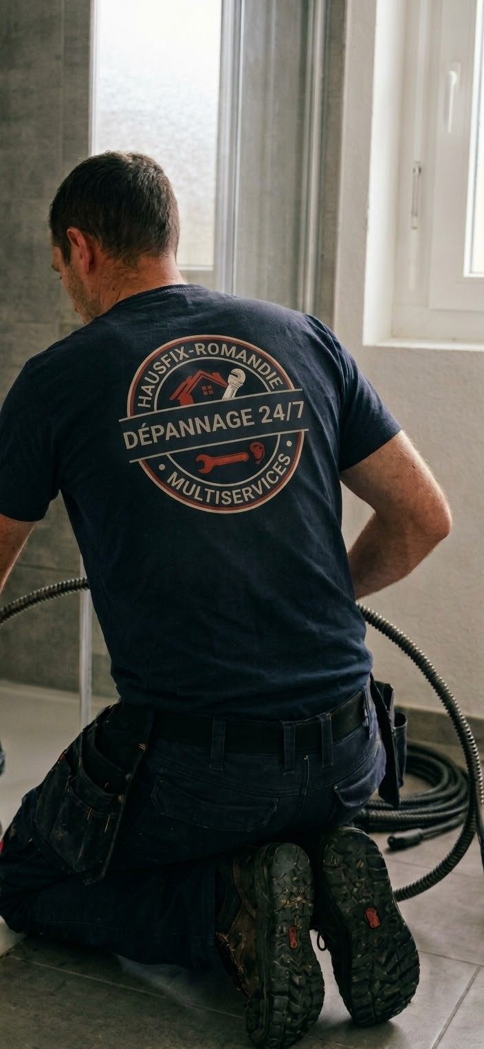 Technicien Hausfix en intervention de débouchage
